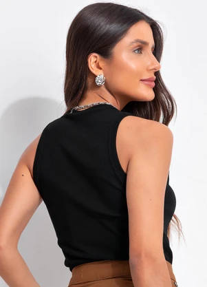 Colcci - Regata Canelada Preto - COLCCI