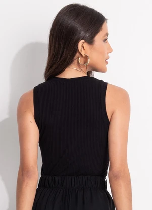 Colcci - Regata Canelada Preto - COLCCI