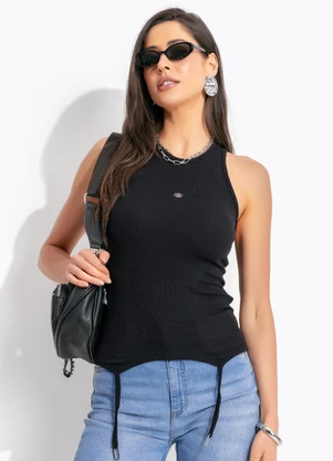 Colcci - Regata Canelada Preto - COLCCI