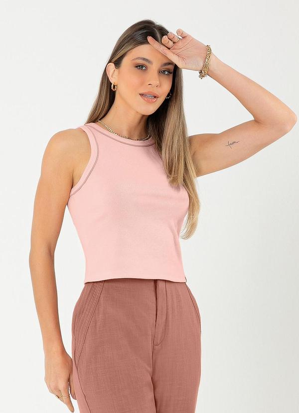 Cativa - Regata Canelada Rosa Claro