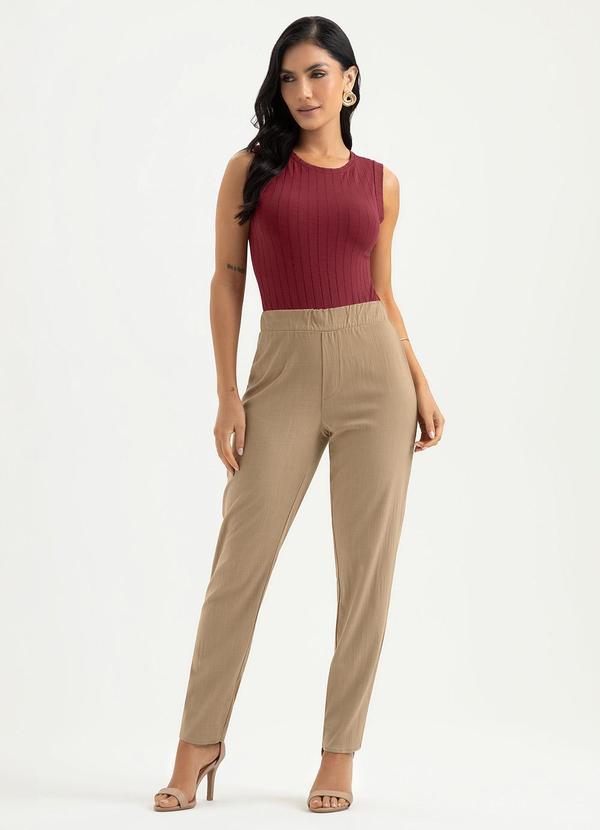 Cativa - Regata Canelada  Vermelho Escuro 3