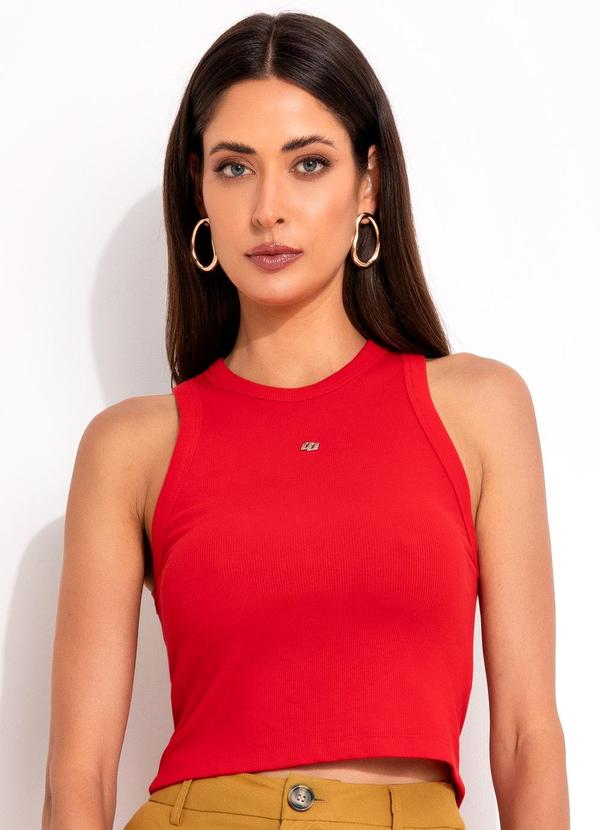 Colcci - Regata Canelada Vermelho