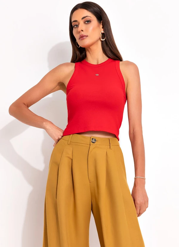 Colcci - Regata Canelada Vermelho 7