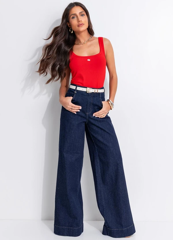 Colcci - Regata Canelada Vermelho 3