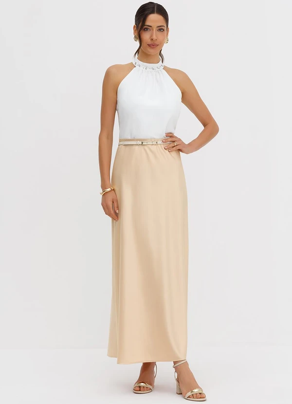 Principessa - Blusa Cava Americana em Crepe Off White Maristela 3