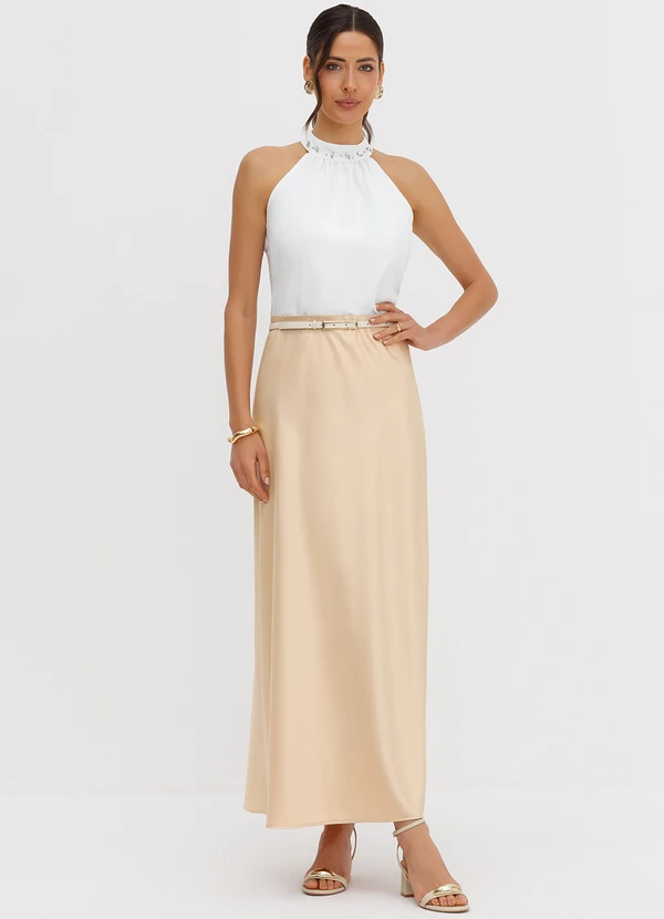 Principessa - Blusa Cava Americana em Crepe Off White Maristela 7