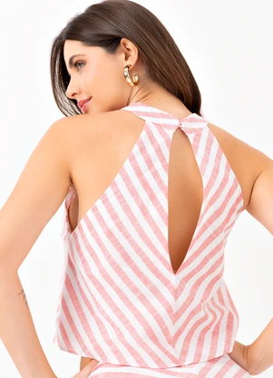 Mob - Regata Cava Raglan Listrada Rosa - MOB