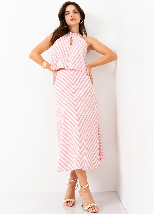 Mob - Regata Cava Raglan Listrada Rosa 3