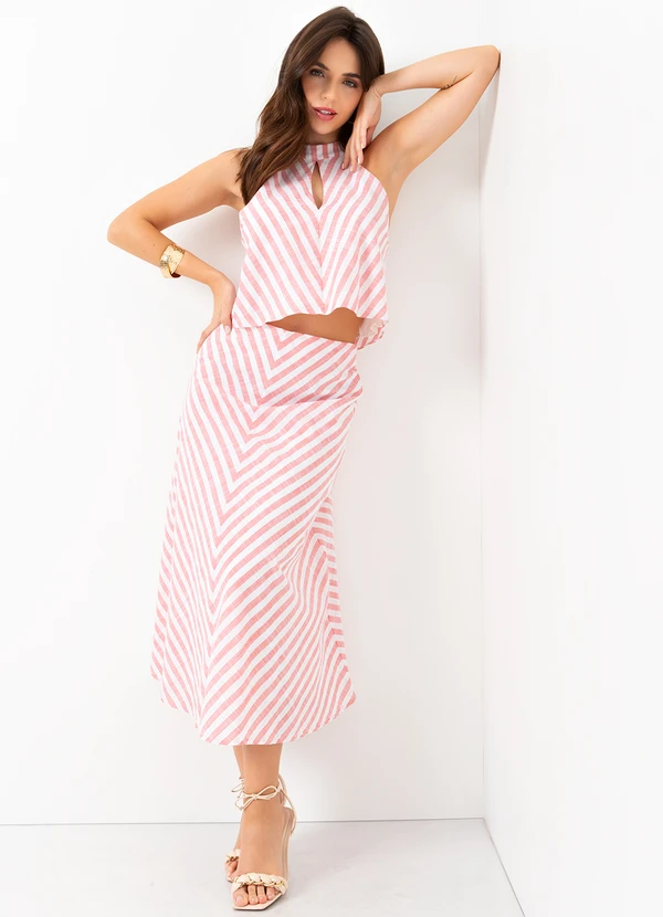 Mob - Regata Cava Raglan Listrada Rosa 7