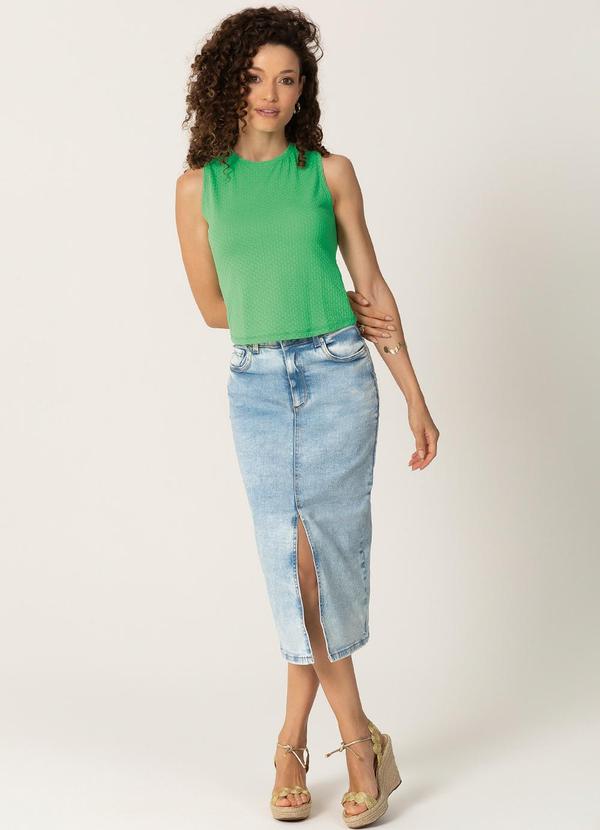 Habana - Regata com Design Básico Stretch Verde 2