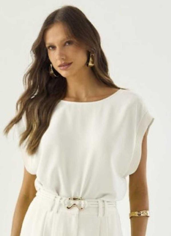 Carlota Costa - Regata com Detalhe Manga Branco