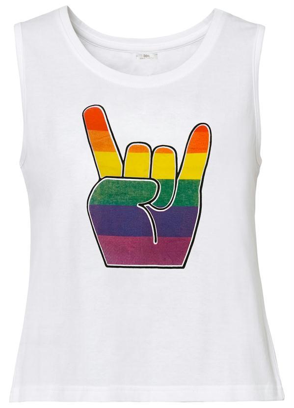 Outlet - Regata com Estampa Branca 4