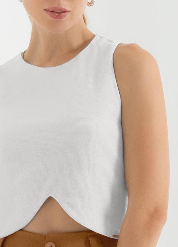 Cativa - Regata com Recorte Diferenciado Branco 3