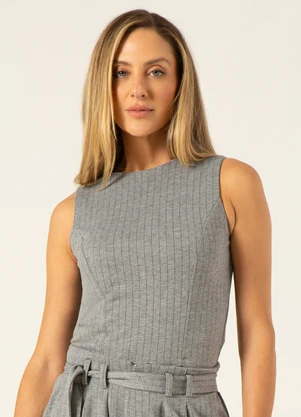 Principessa - Regata Decote Redondo Risca de Giz Mescla Fabiana - PRINCIPESSA