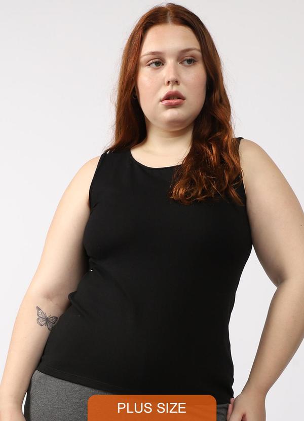 Basicamente - Regata Comfort Plus Feminina Preto