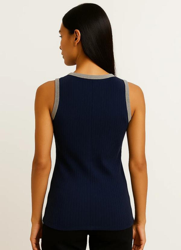 E-blossom - Regata Contraste Marinho/Cinza 2