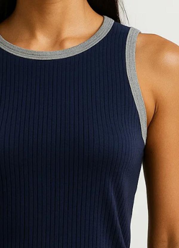 E-blossom - Regata Contraste Marinho/Cinza 3