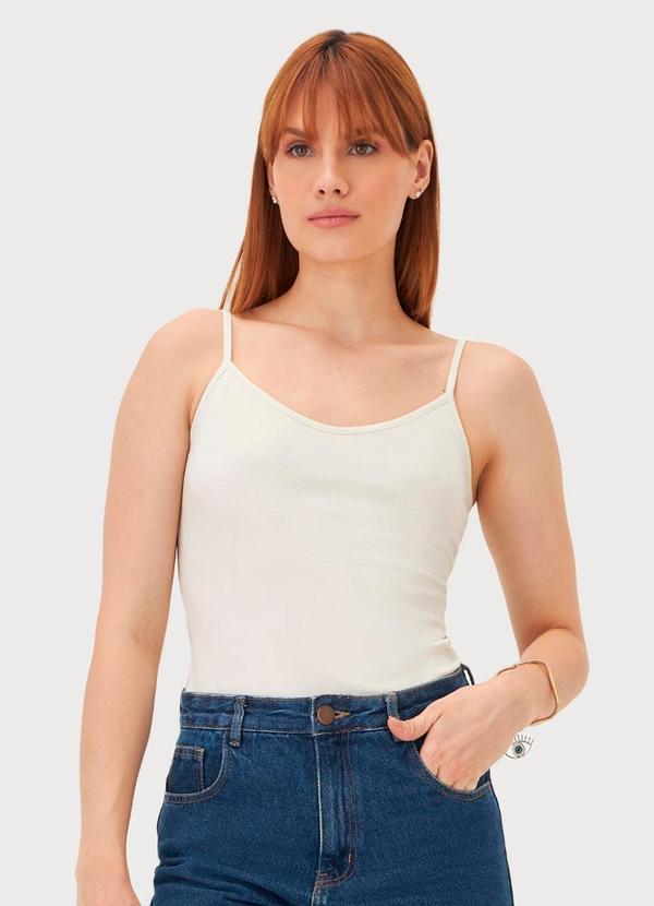 Rovitex - Regata Cotton Básica Feminina Kohmar Bege