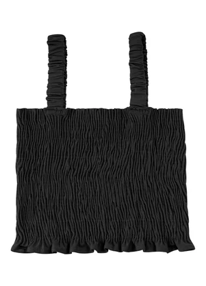 Endless - Regata Cropped Feminina em Lastex Preto - ENDLESS