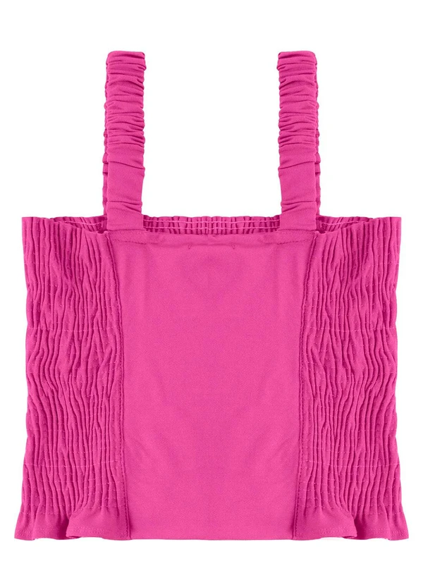 Endless - Regata Cropped Feminina em Lastex Rosa 2
