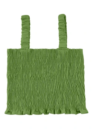 Endless - Regata Cropped Feminina em Lastex Verde - ENDLESS