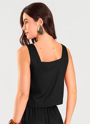 Dianna - Regata Cropped Feminina Preto - DIANNA