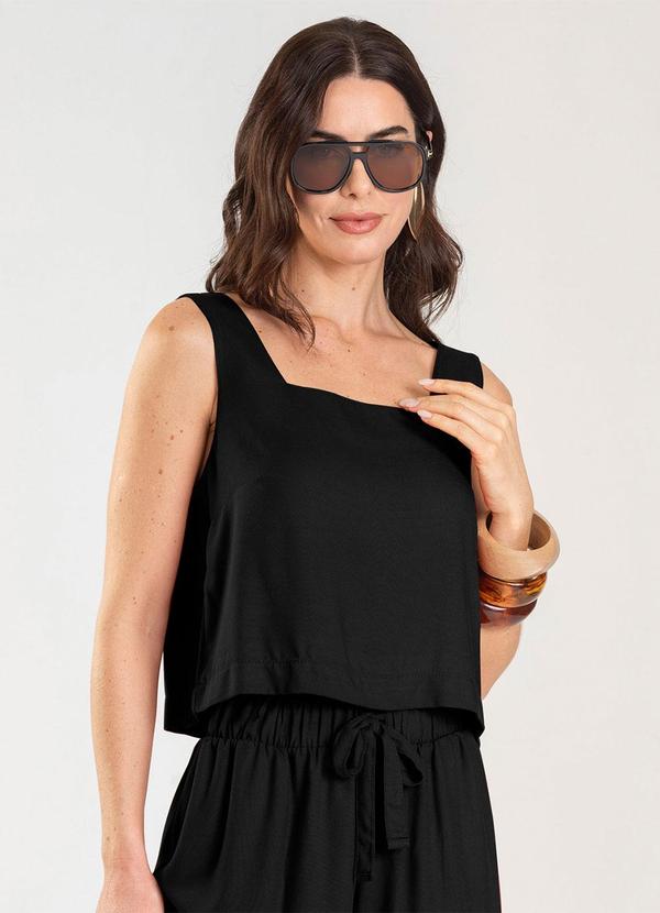 Dianna - Regata Cropped Feminina Preto 5