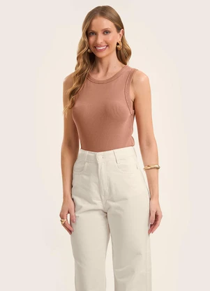 Rovitex - Regata Cropped Feminina Ribana Marrom - ROVITEX