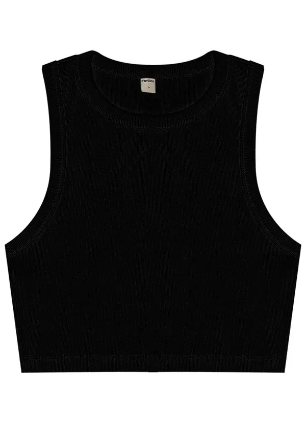 Rovitex - Regata Cropped Feminina Ribana Preto 4
