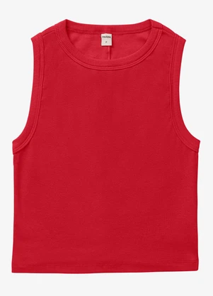 Rovitex - Regata Cropped Feminina Ribana Vermelho - ROVITEX