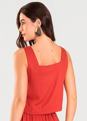 Dianna - Regata Cropped Feminina Vermelho - DIANNA