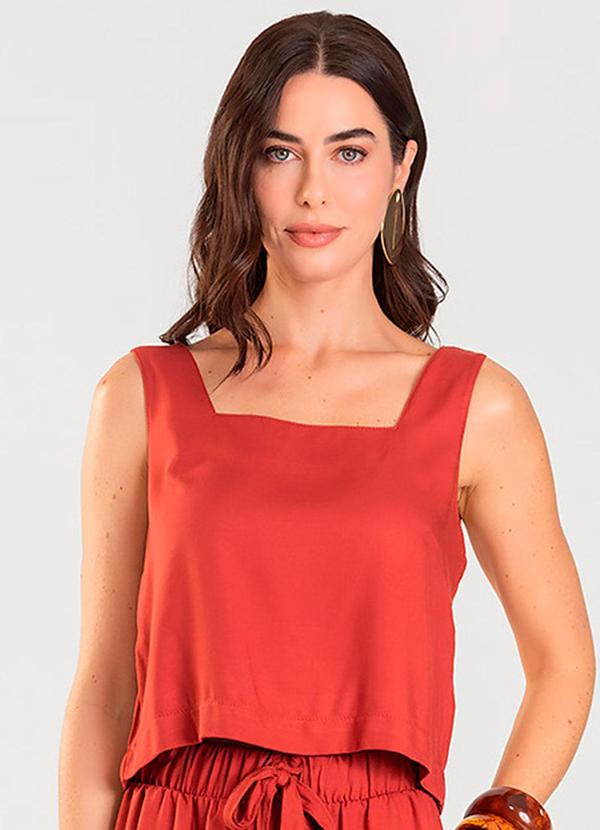 Dianna - Regata Cropped Feminina Vermelho