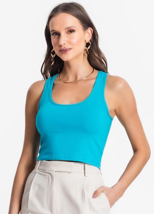 Endless - Regata de Cotton Leve Feminino Azul 4