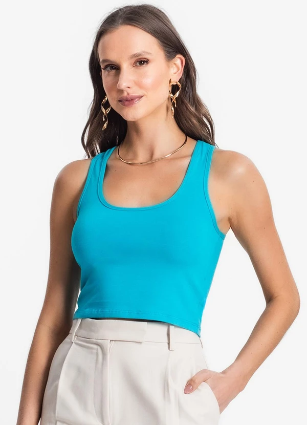 Endless - Regata de Cotton Leve Feminino Azul 4