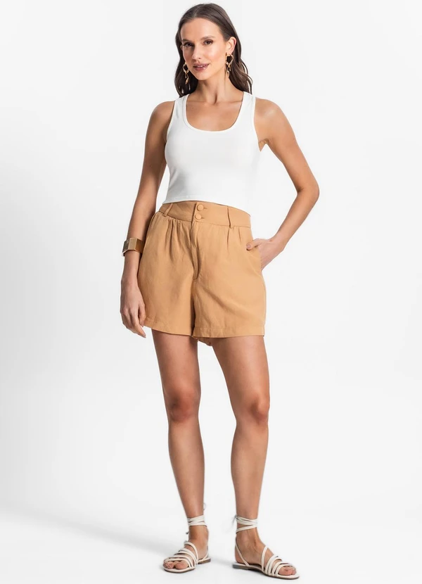 Endless - Regata de Cotton Leve Feminino Bege 3