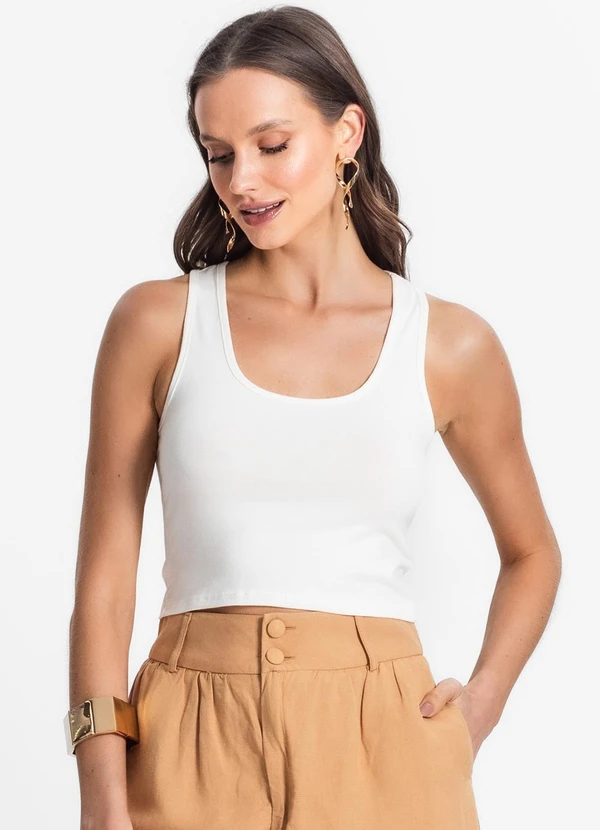 Endless - Regata de Cotton Leve Feminino Bege 4