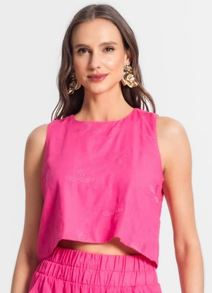 Endless - Regata de Linho Feminina Rosa - ENDLESS