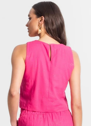 Endless - Regata de Linho Feminina Rosa - ENDLESS