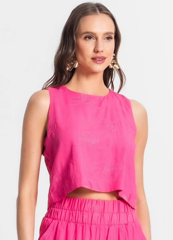 Endless - Regata de Linho Feminina Rosa 4