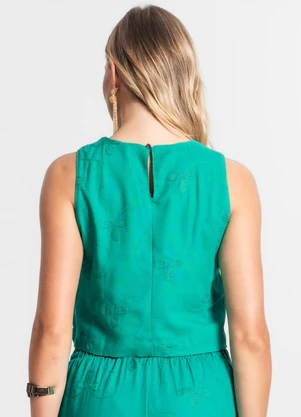 Endless - Regata de Linho Feminina Verde - ENDLESS