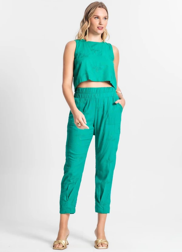 Endless - Regata de Linho Feminina Verde 3