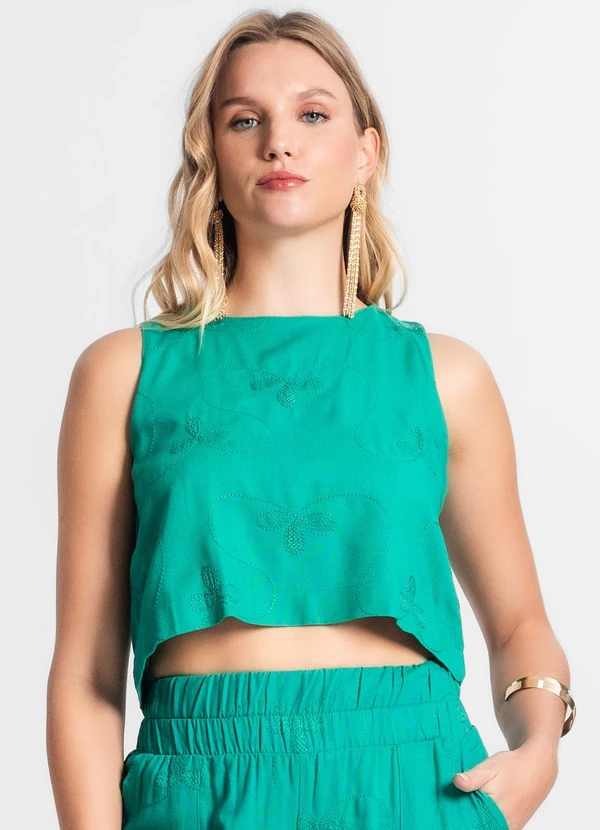 Endless - Regata de Linho Feminina Verde 4