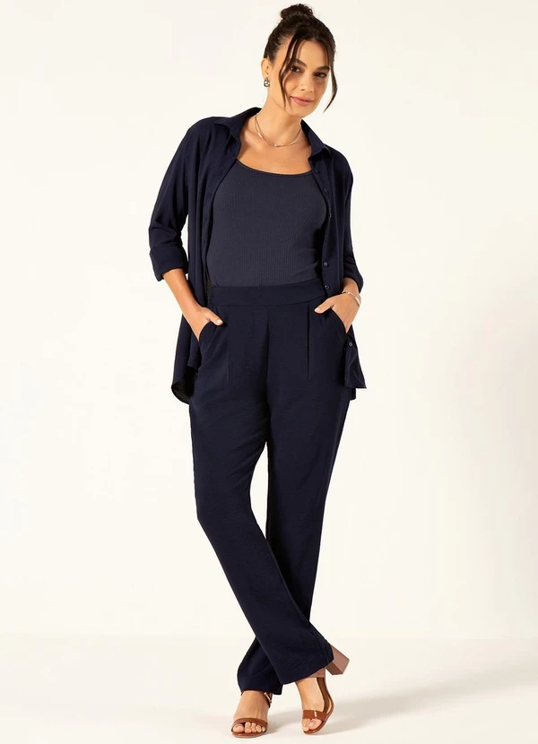 Principessa - Regata de Malha Canelada Marinho Danusa 2