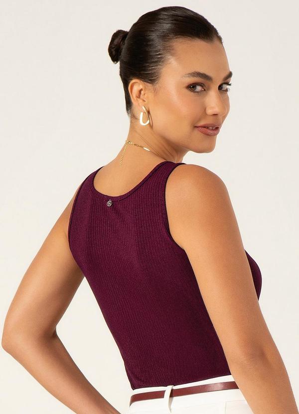 Principessa - Regata de Malha Canelada Danusa Vinho 2