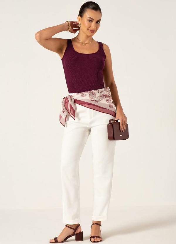 Principessa - Regata de Malha Canelada Danusa Vinho 3