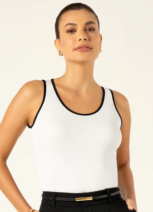 Principessa - Regata de Malha Canelada Off White Luanita - PRINCIPESSA