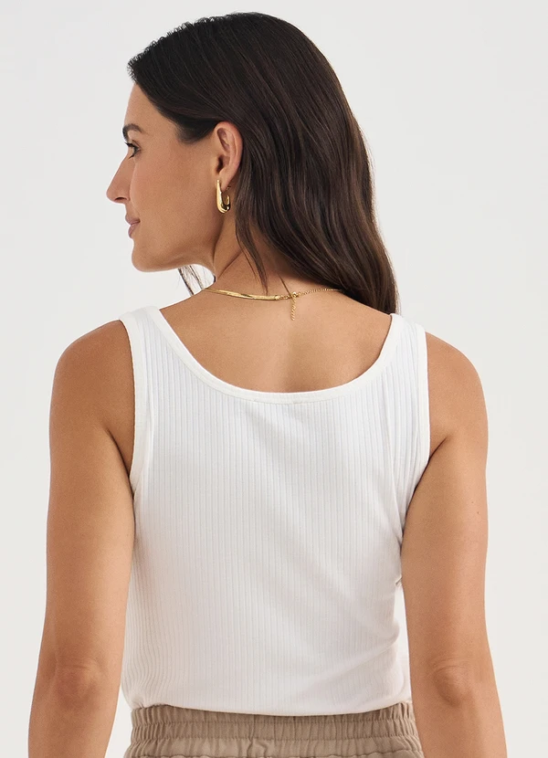 Principessa - Regata de Malha Canelada Off White Danusa 2