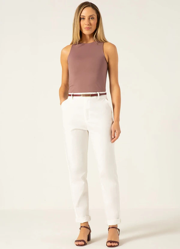 Principessa - Regata de Malha em Poliamida Malva Acinzentado Jany 3