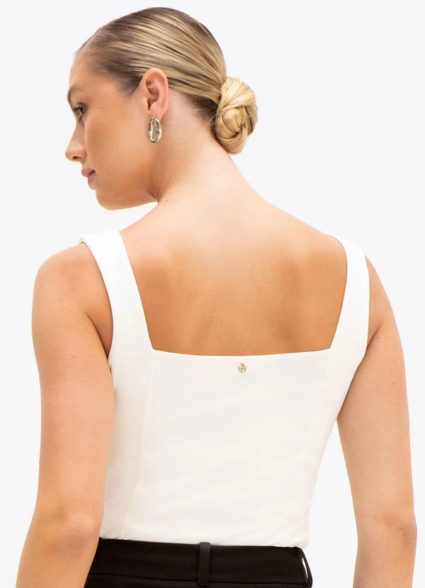 Principessa - Regata de Malha Ponto Roma Off White Érika 2