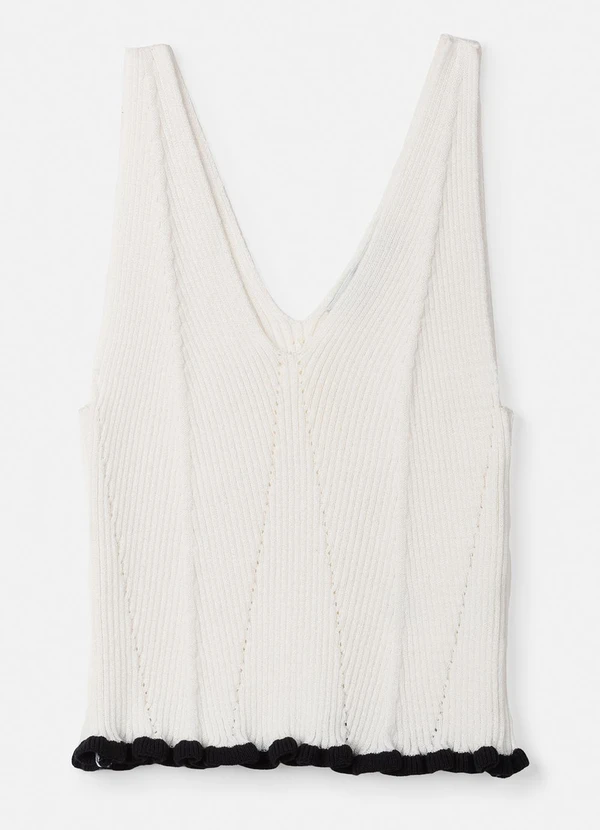 Authoria - Regata de Tricot Off White Branco